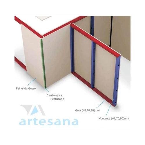 Perfil para Parede Drywall Montante - Artesana Divisorias e Forros LTDA