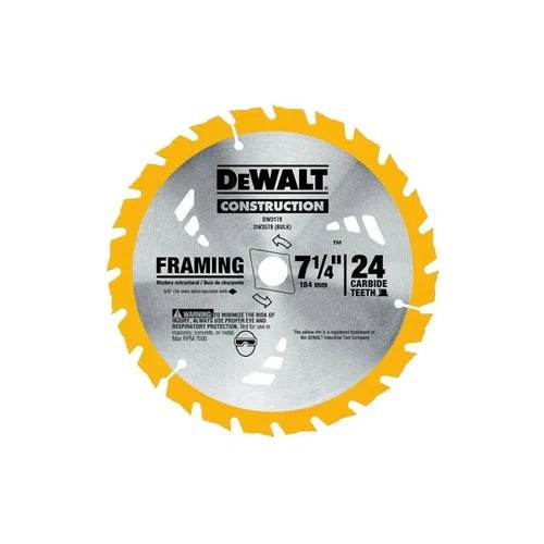 Disco de Serra 7 1/4" 24 Dentes DeWalt DW3178