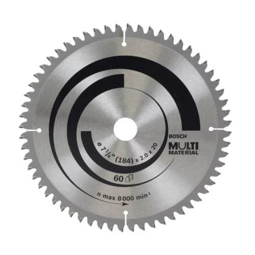 Disco de Serra Circular Multimaterial ø184 mm x Furo 20mm - 60 Dentes Bosch - Artesana Divisorias e Forros LTDA