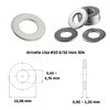 Arruela Lisa 3/12 Inox 304 A2