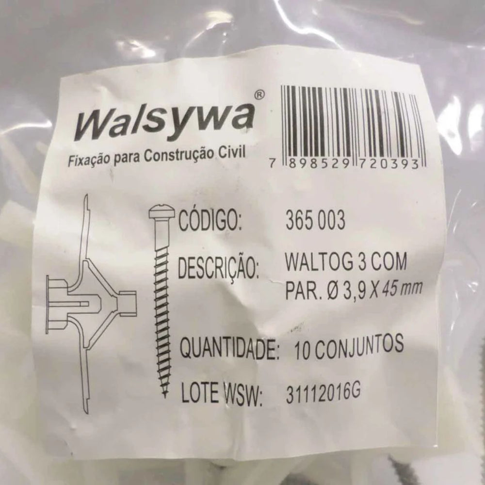 Bucha Com Parafuso para Drywall  nº 3  (10 uni)