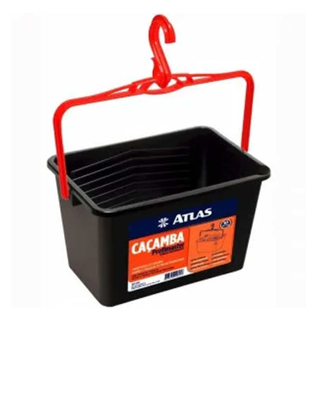 Caçamba Plástica Para Pintura Preta 10L - Atlas
