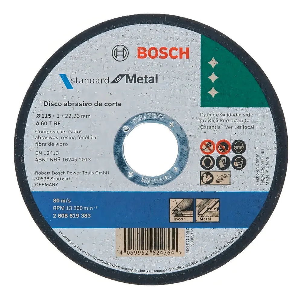 Disco De Corte Para Metal/Inox STD 115mm X 1mm Bosch