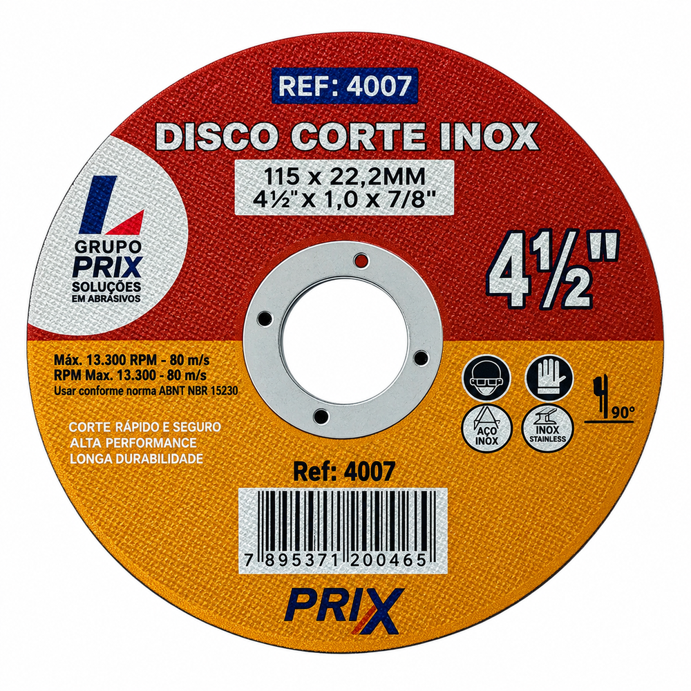 Disco de Corte Inox 4.1/2X7/8