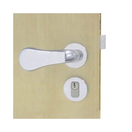 Fechadura Ext. Rubi Alum. Cromada - Artesana Divisorias e Forros LTDA