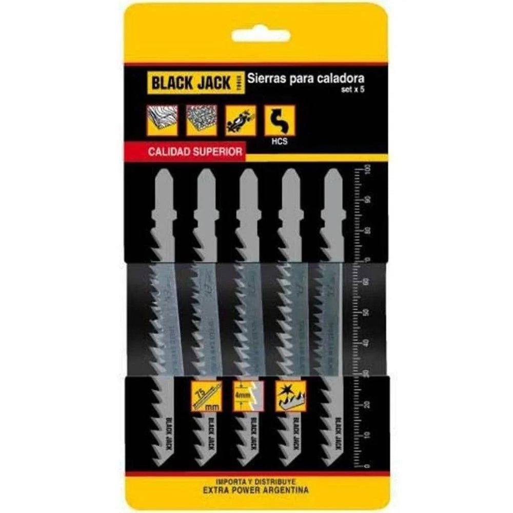 Lâmina para Serra Tico-Tico Black Jack 5 peças