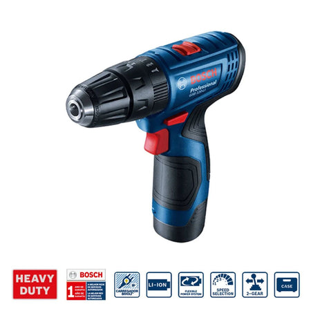 Kit Bosch Parafusadeira Furadeira GSB 120-LI e Cha