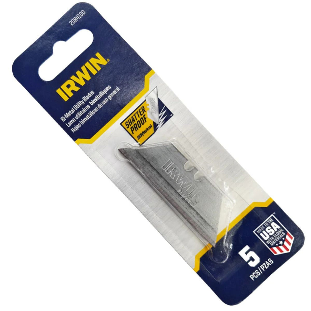 Kit com 5 Laminas Bi-metálica para Estilete Irwin