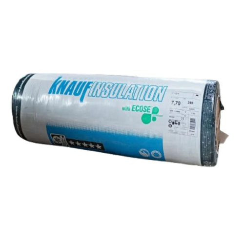 Manta Lã de Vidro Knauf - Rolo 24m² 50x1200x20000mm - 12kg/m³ (Pré corte 60cm)