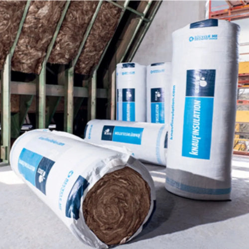 Manta Lã de Vidro Knauf - Rolo 24m² 50x1200x20000mm - 12kg/m³ (Pré corte 60cm)