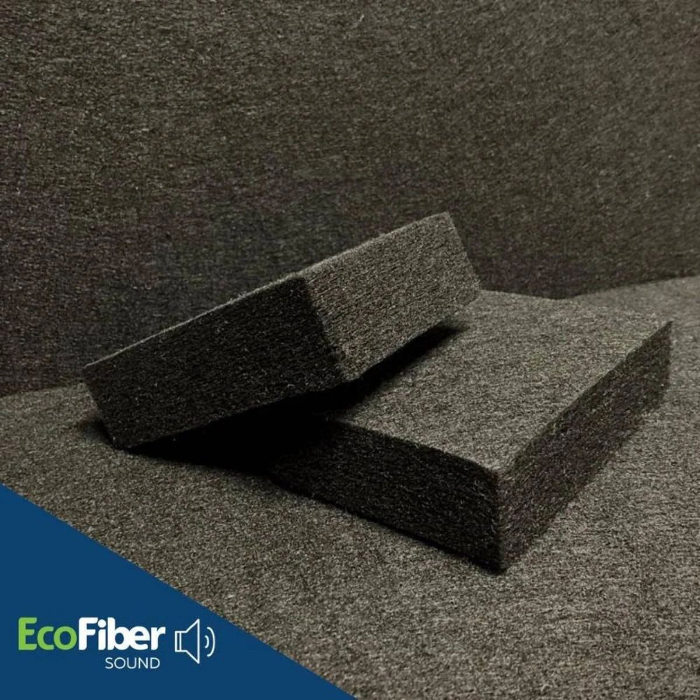 Painel Sound Preto 50 x 600 x 1200 Ecofiber pacote