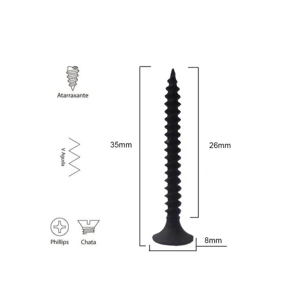 Parafuso para Drywall GN35 (Cento) - Artesana Divisorias e Forros LTDA