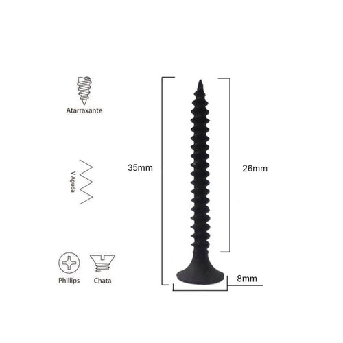 Parafuso para Drywall GN35 (Cento) - Artesana Divisorias e Forros LTDA