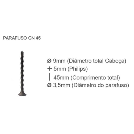 Parafuso para Drywall GN45 (Cento)