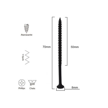 Parafuso para Drywall GN70 (Cento)