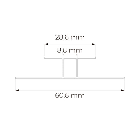 Emenda Rígida PVC Revid Madeira Fresno Fosco 3000mm