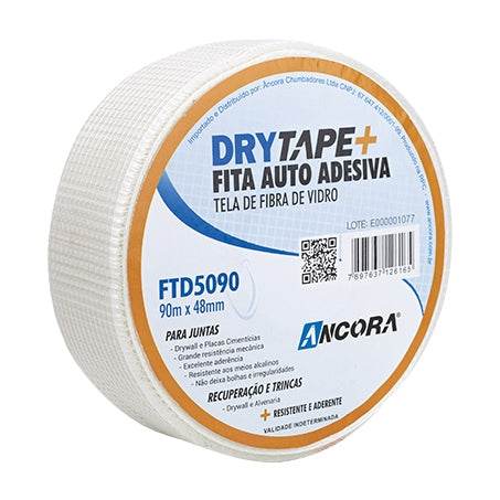 Fita Telada Fibra de Vidro Auto Adesiva Ancora 40mmx90m - Artesana Divisorias e Forros LTDA