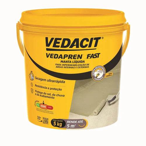 Manta Líquida Vedapren Fast Concreto Vedacit 5kg - Artesana Divisorias e Forros LTDA